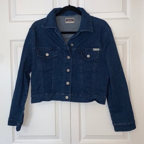 Vintage Nevada Jeanswear Jean Jacket Dark‎ Wash Denim Button Up  Size Medium - Picture 2 of 6